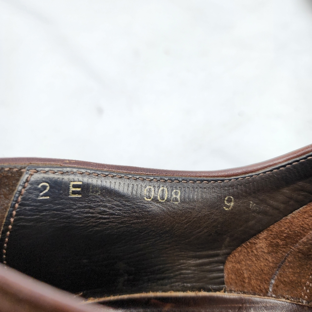 Prada Men’s Lace Up Brown Leather Oxford Dress Shoes Prada Size 9.5 US 10.5 - Picture 8 of 9